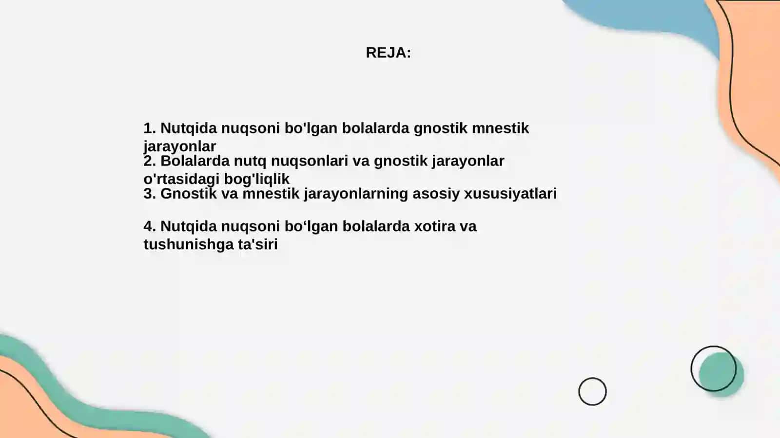 Nutqida nuqsoni bolgan bolalarda gnostik mnestik jarayonlar xususoyatlari 2