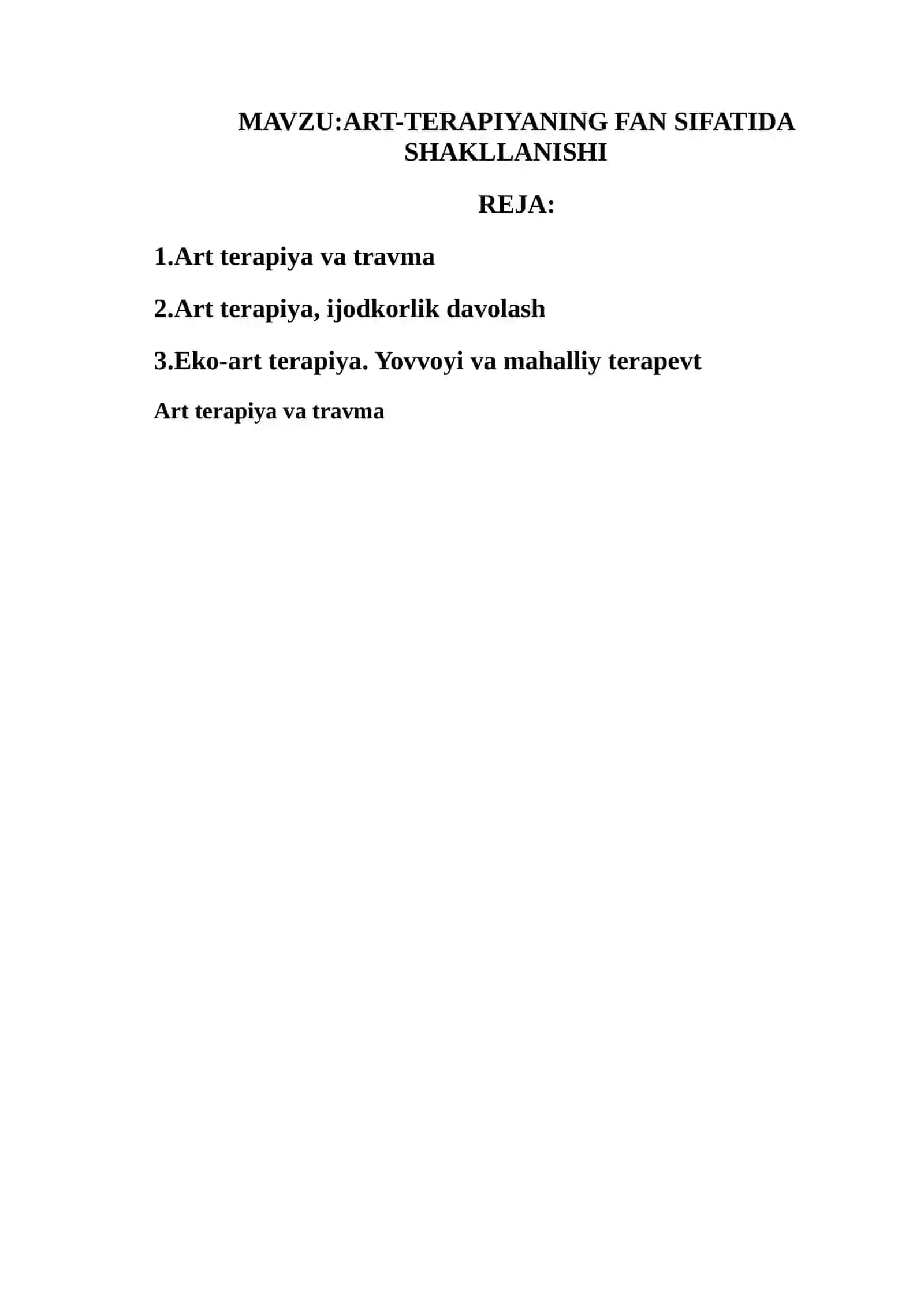 Art terapiyaning fan sifatida shakllanishi 2
