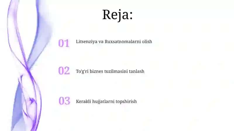 Tadbirkorlik subyektlarini davlat ro’yxatidan o’tkazish tartibi 2
