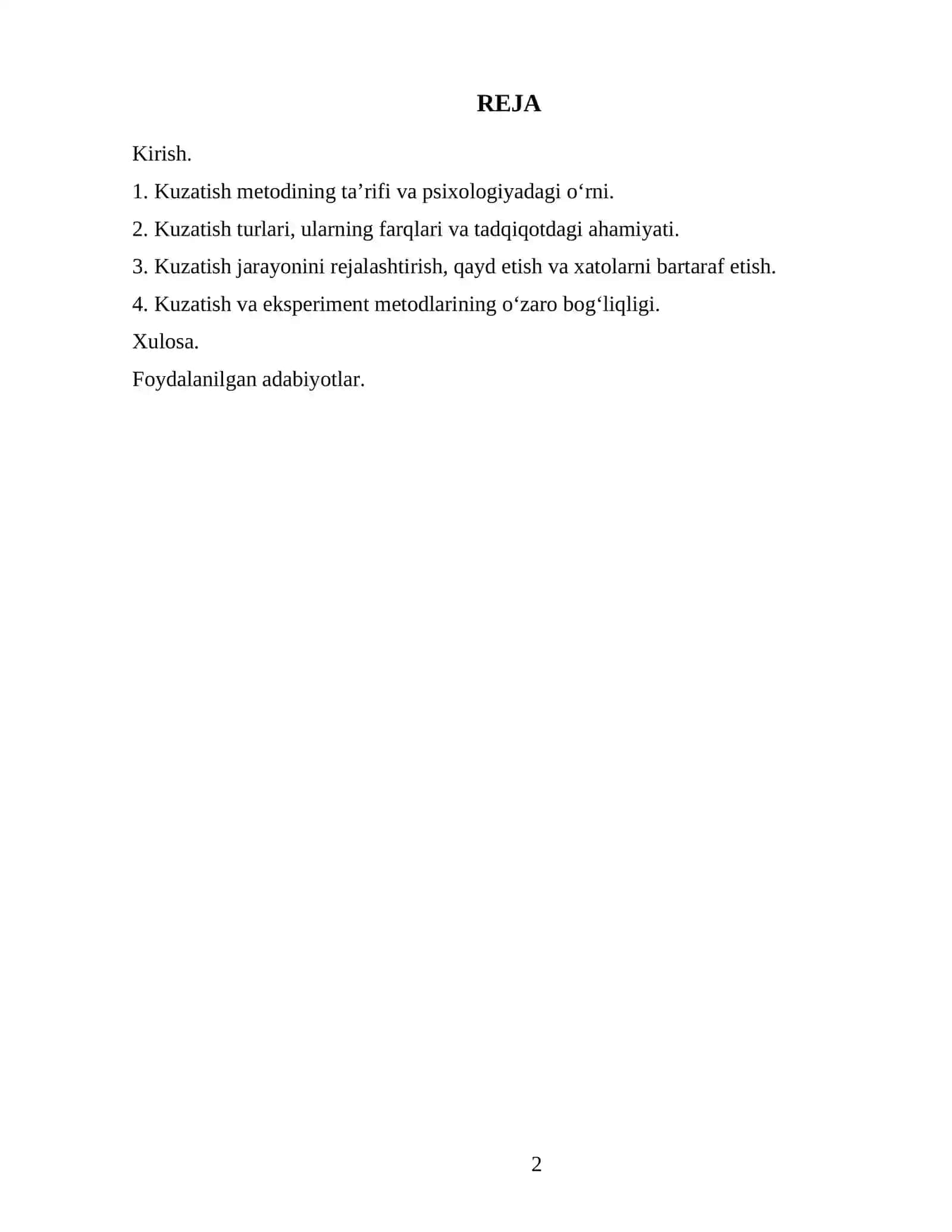 Eksperimental psixologiya kuzatish 2