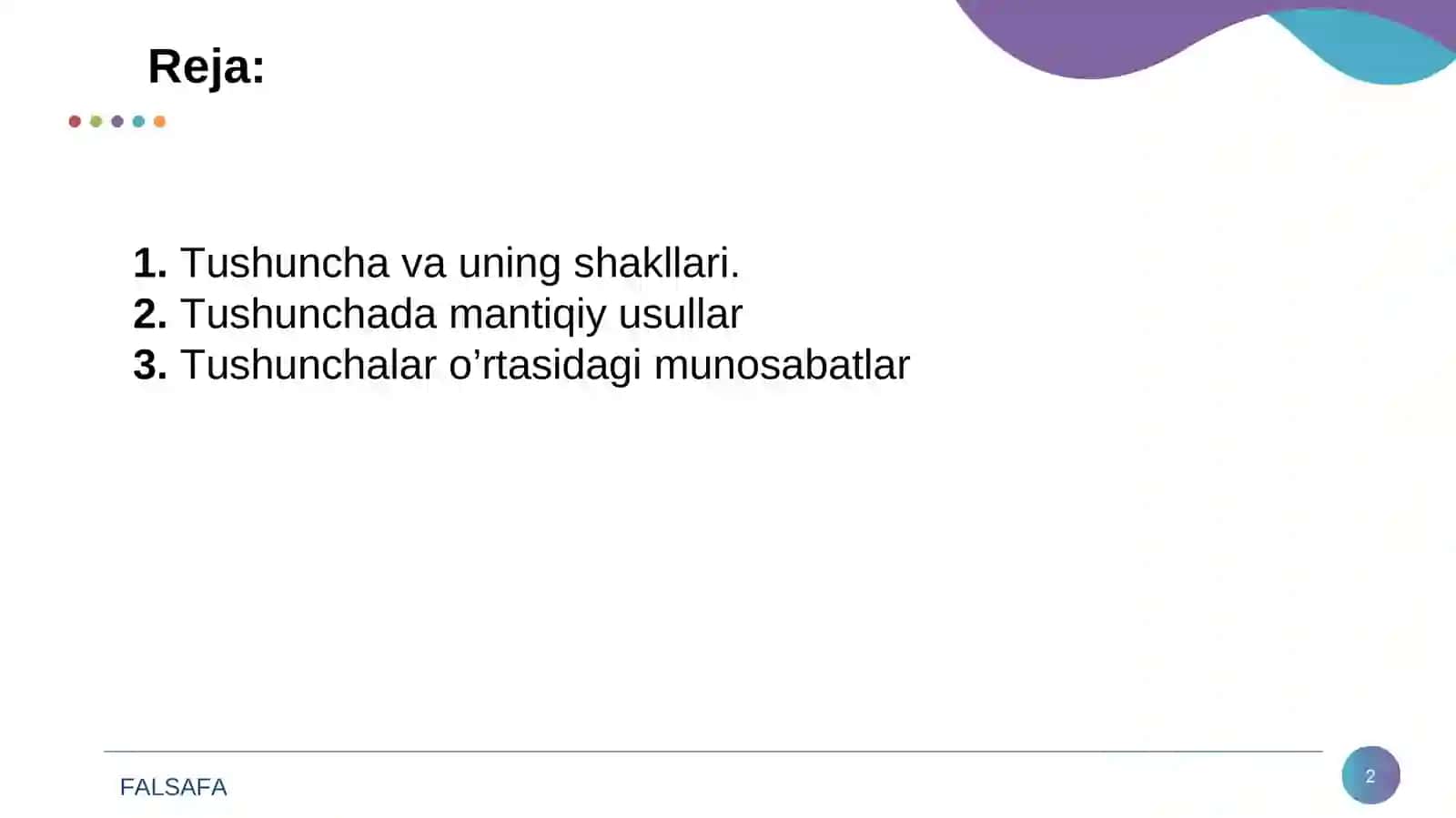 TAFAKKUR SHAKLLARI  TUSHUNCHA, HUKM VA XULOSA 2