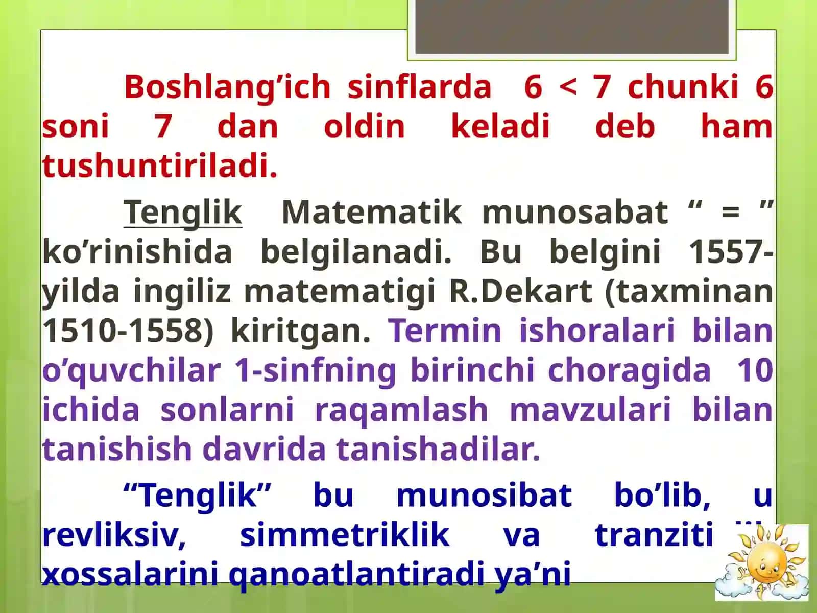 Tenglama va uni yechishga oʻrgatish usullari 2