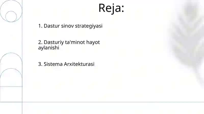 Dasturiy Ta'minot Tizimlari Asoslari 2