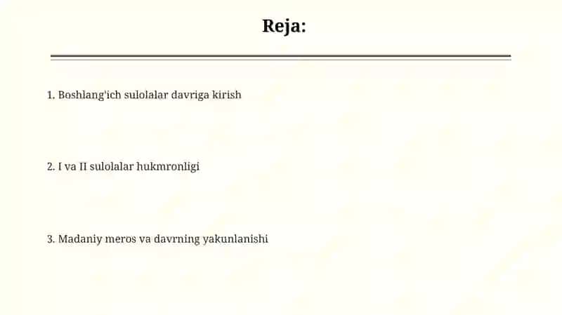 Qadimgi Misrda I-II sulolar davri 2