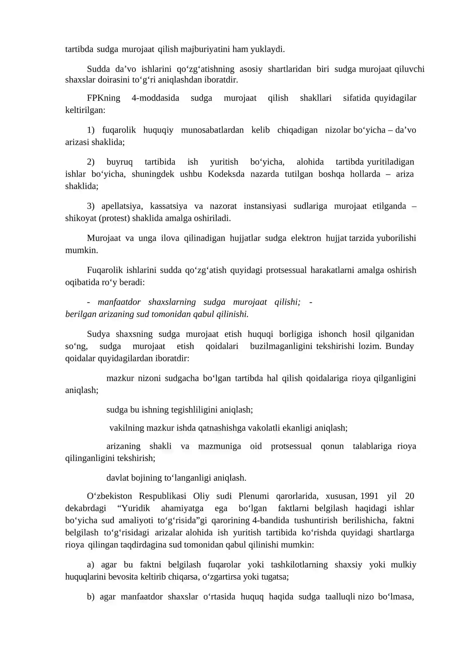 Fuqarolik protsessida da'vo 2