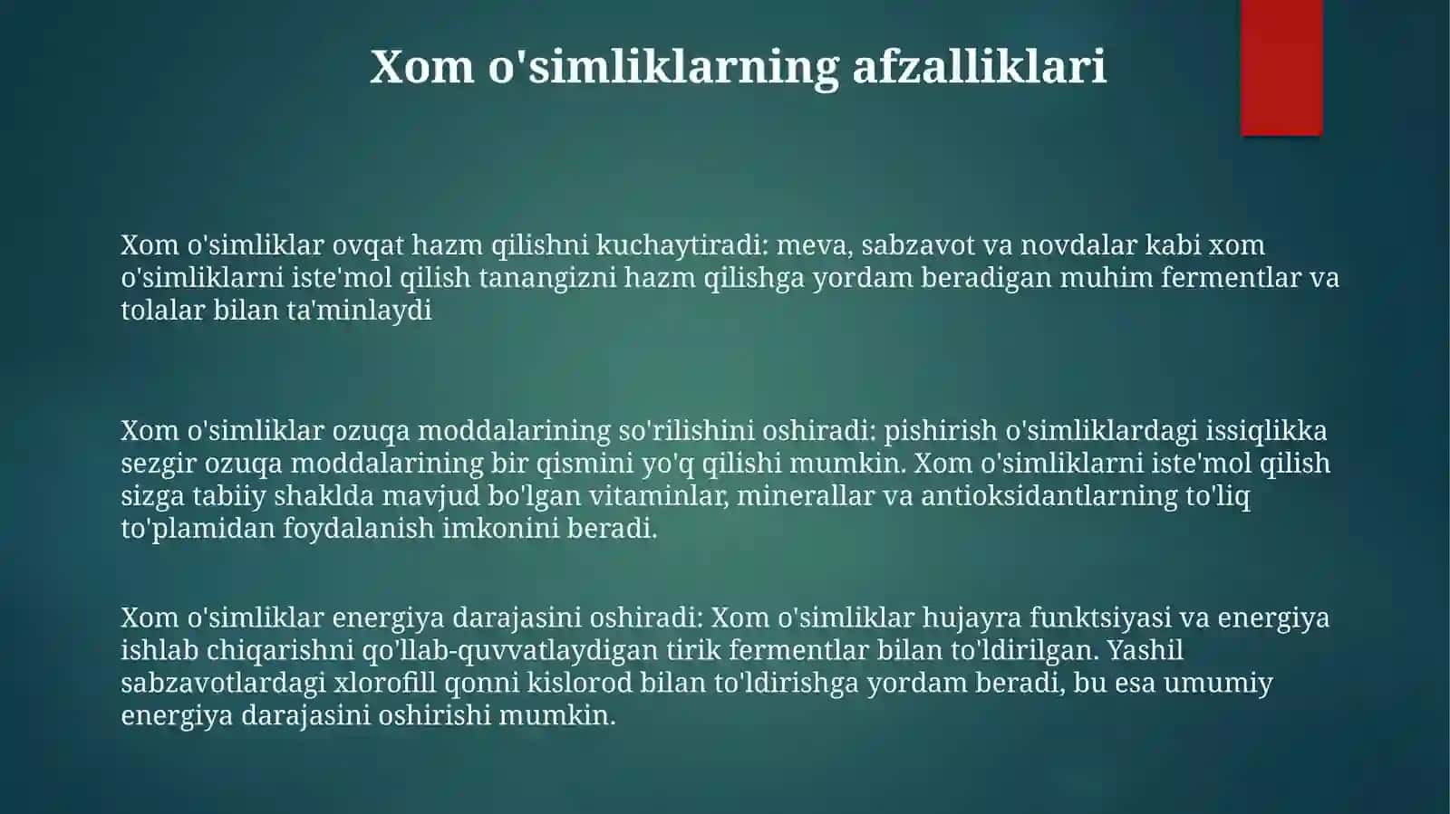 Xom O'simliklar 2