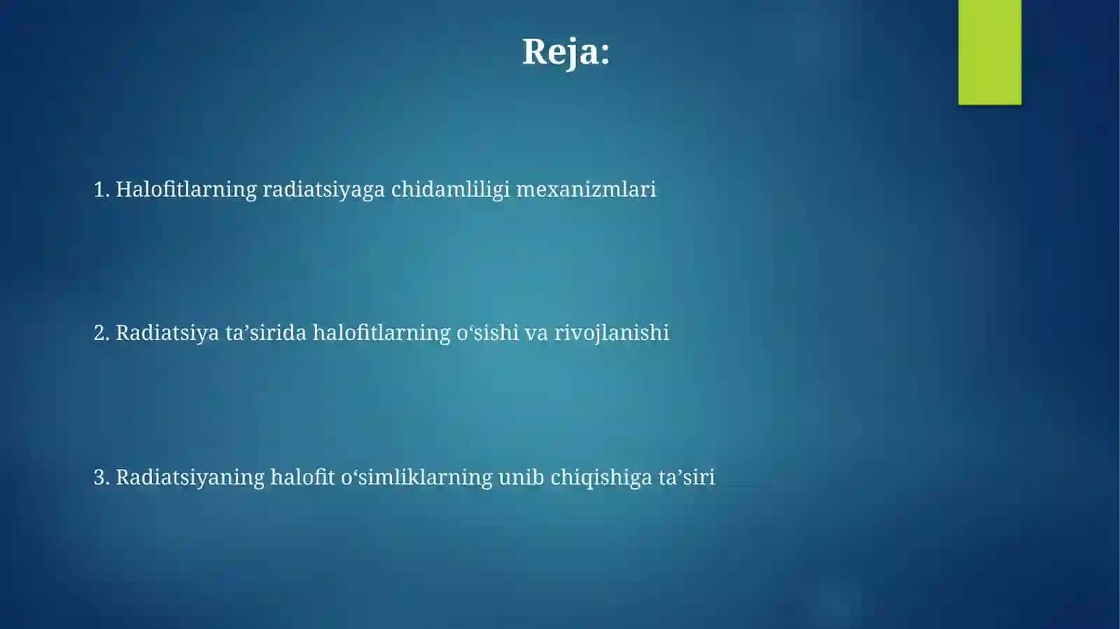 Havfli o'simliklarni paydo bo'lishida radiatsiyaning ta'siri 2