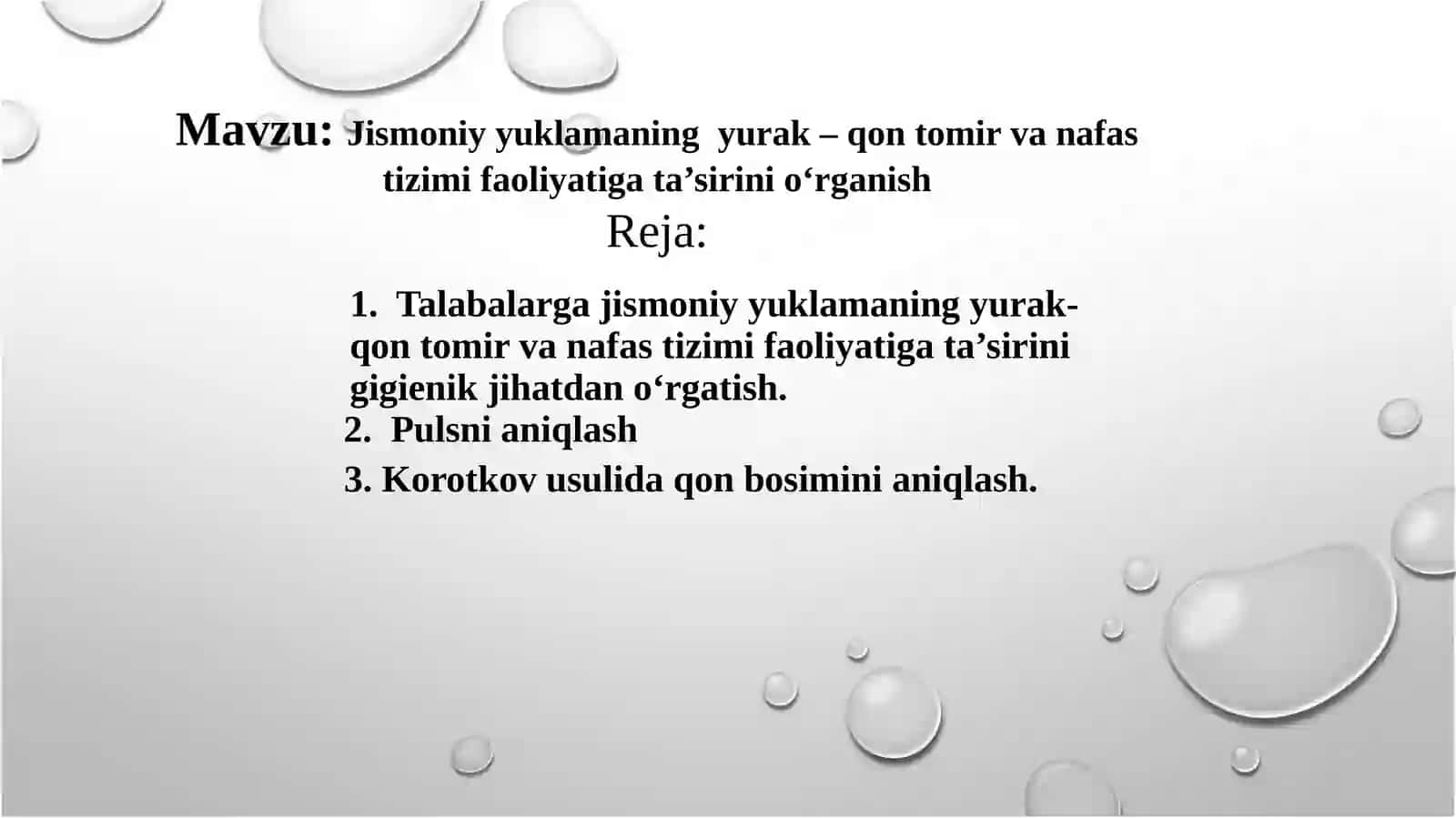 Jismoniy yuklamaning yurak–qontomir va nafas tizimi faoliyatiga ta’sirini o‘rganish 2