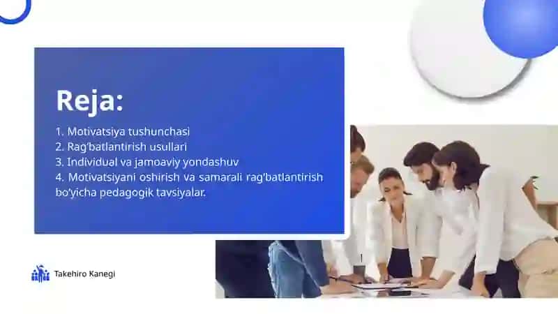 "Motivatsiya va o‘quvchilarni rag‘batlantirish usullari" 2