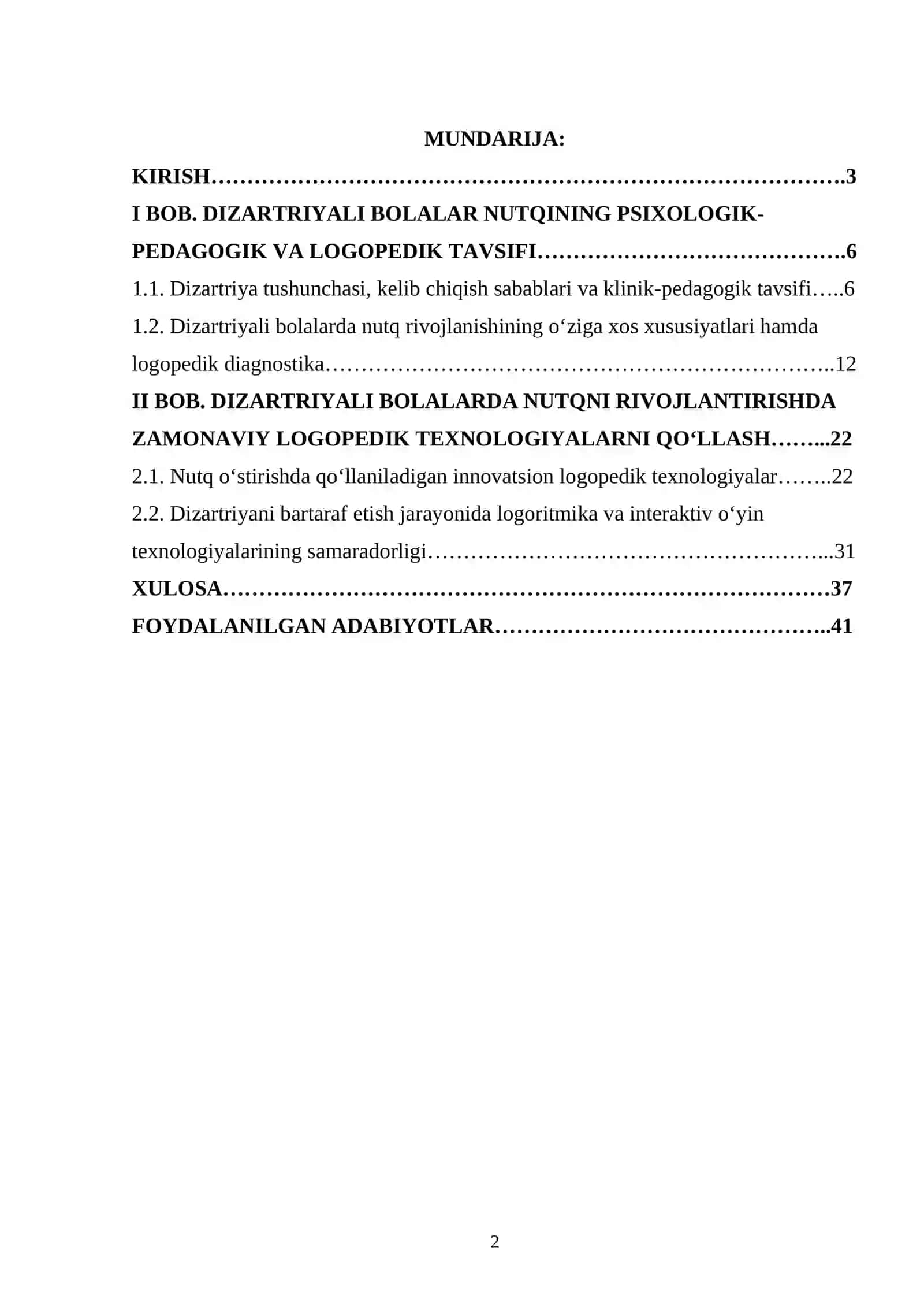 Dizartriyali bolalarda nutqni rivojlantirishning logopedik texnologiyalari 2
