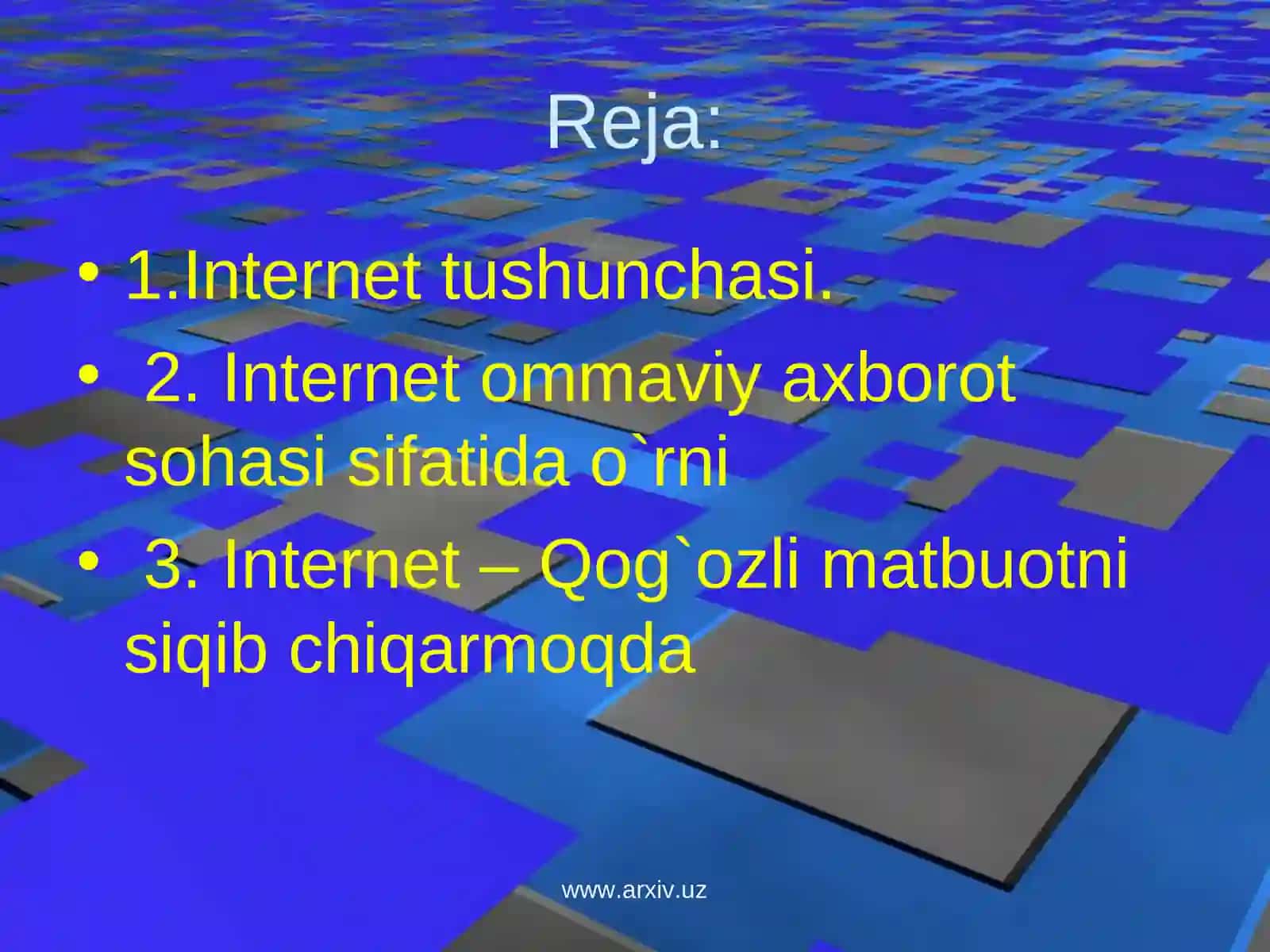 Internet global xalqaro tarmoq sifatida 2