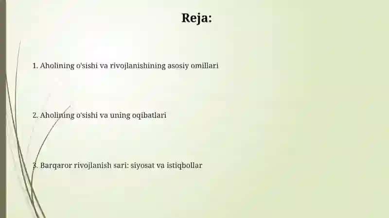 Aholi sonining oʻsishi va taraqqiyot 2