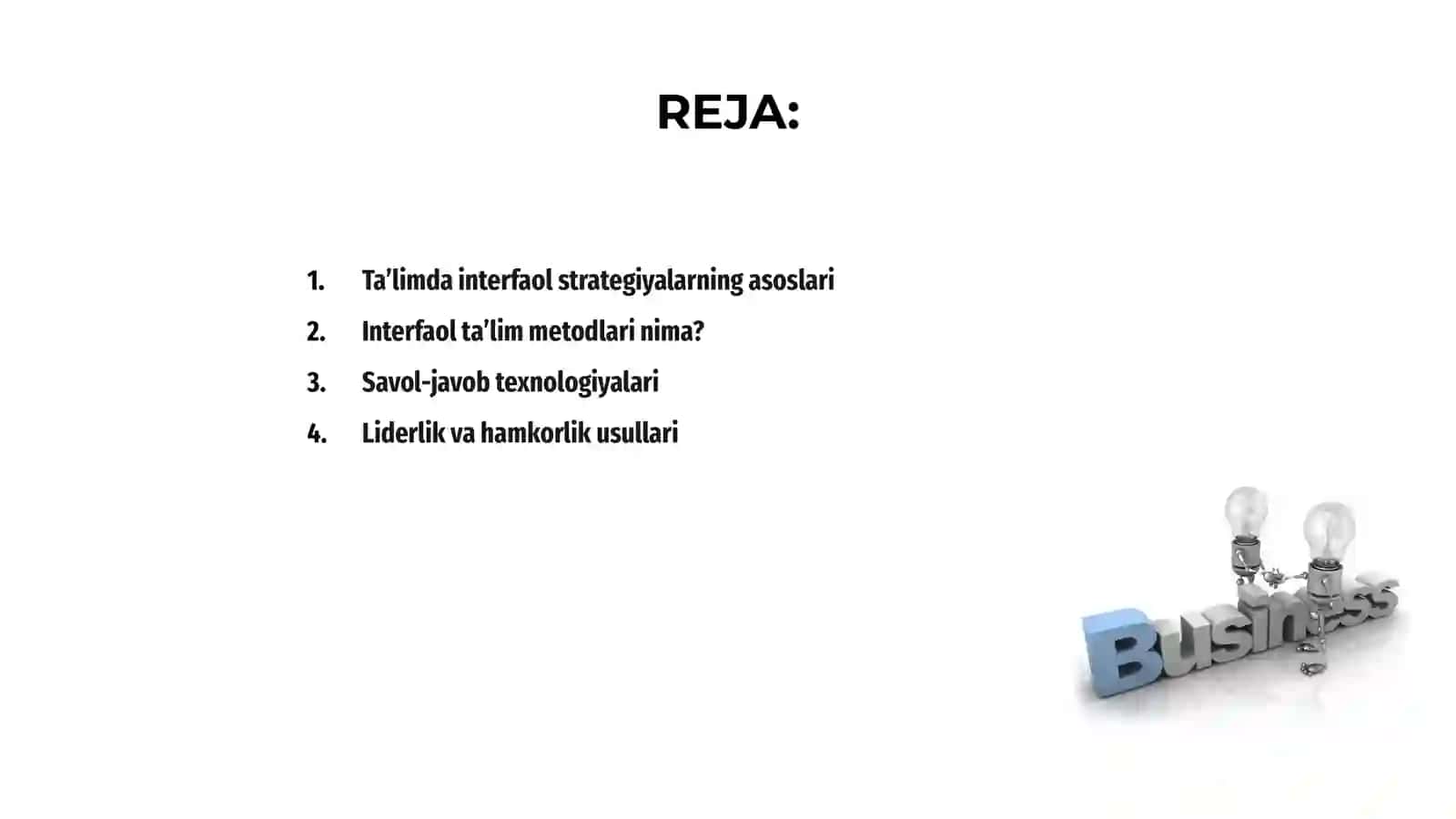 Ta’limning interfaol strategiyalari va me’todlari 2