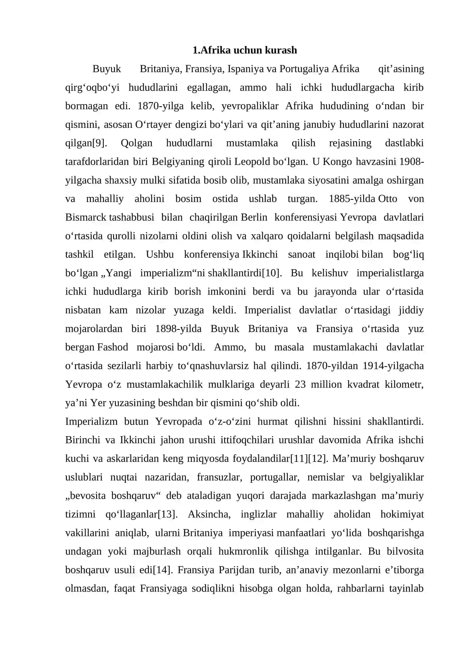 Afrikada milliy uyg'onish va mustaqillik g'oyalarining paydo bo'lishi 2