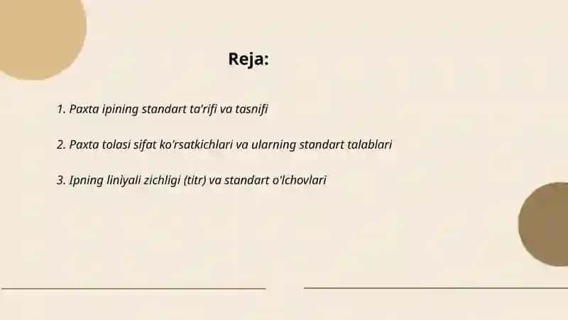 Paxta ipining etiladigan mavzular 2