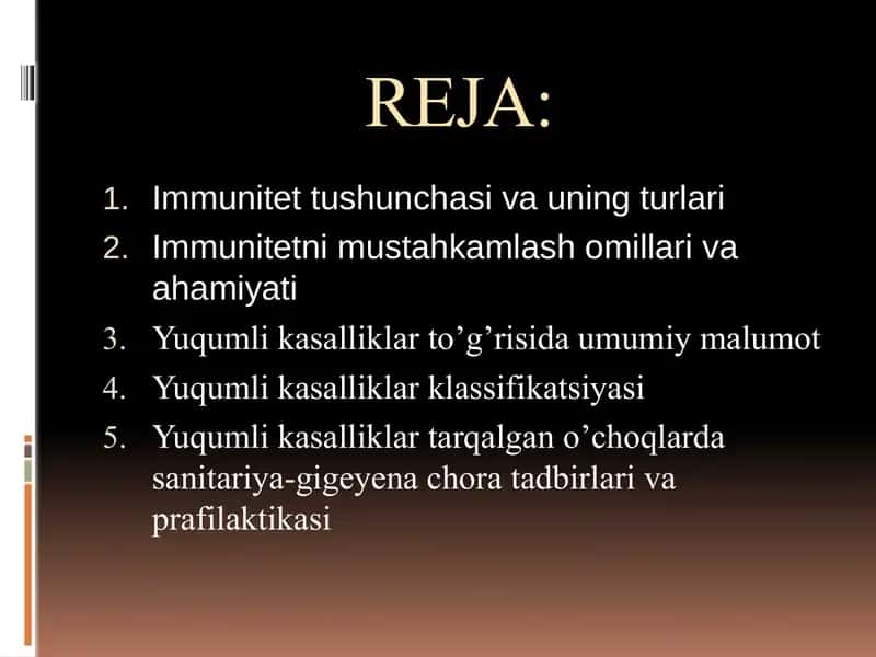 Immunitet va yuqumli kasalliklar 2