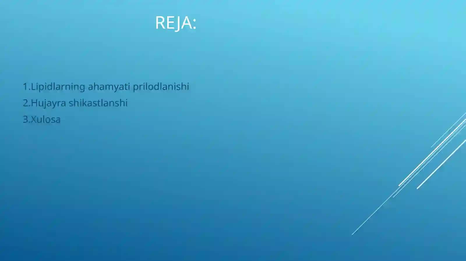 Lipidlarning perolidlanishi va hujayra shikastlanishi potogenezidagi ahamiyatlari 2