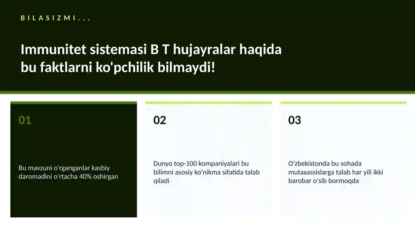 Immunitet sistemasi B T hujayralar 2