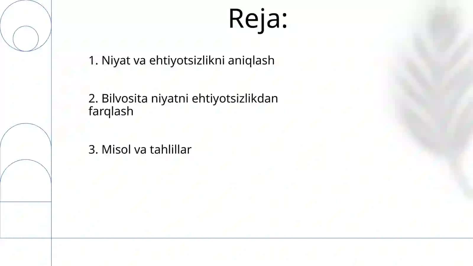 Jinoyat huquqida egri qasdning jinoiy o'z-o'ziga ishonishdan farqi 2