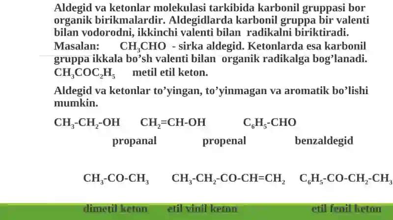 Aldegid va ketonlar 2