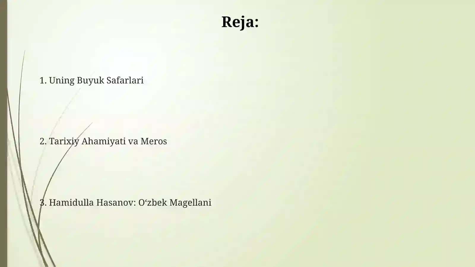 Hamidulla Hasanov "O'zbek Magellanni" 2