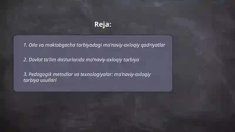 Maktabgacha yoshdagi bolalarni ma'naviy va axloqiy tarbiyalash 2