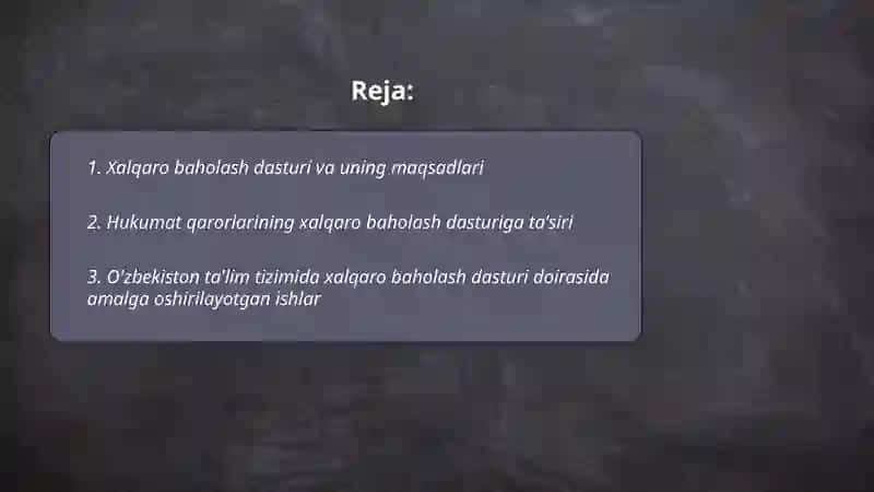 Xalqaro baholash dasturi 2