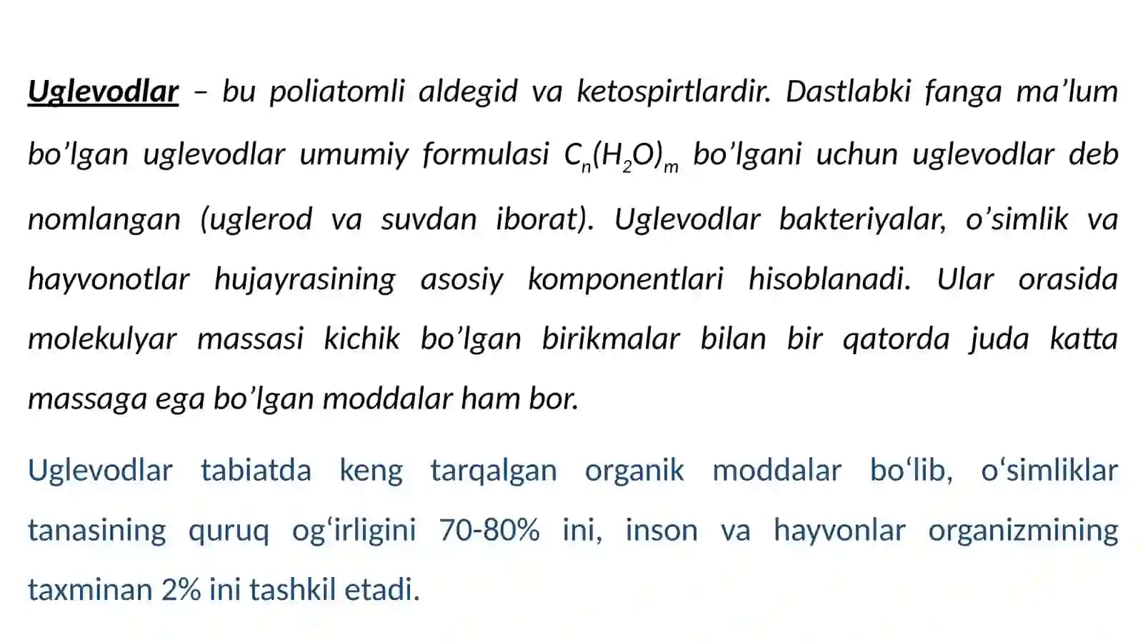 Uglevodlar 2