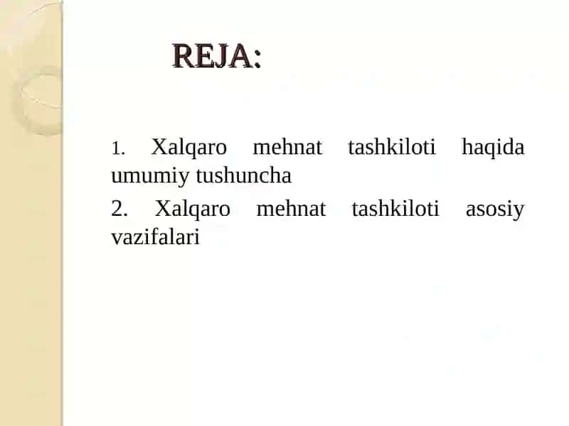 XALQARO MEHNAT TASHKILOTI VA UNING KONVENSIYALARI HAQIDA UMUMIY TUSHUNCHA 2