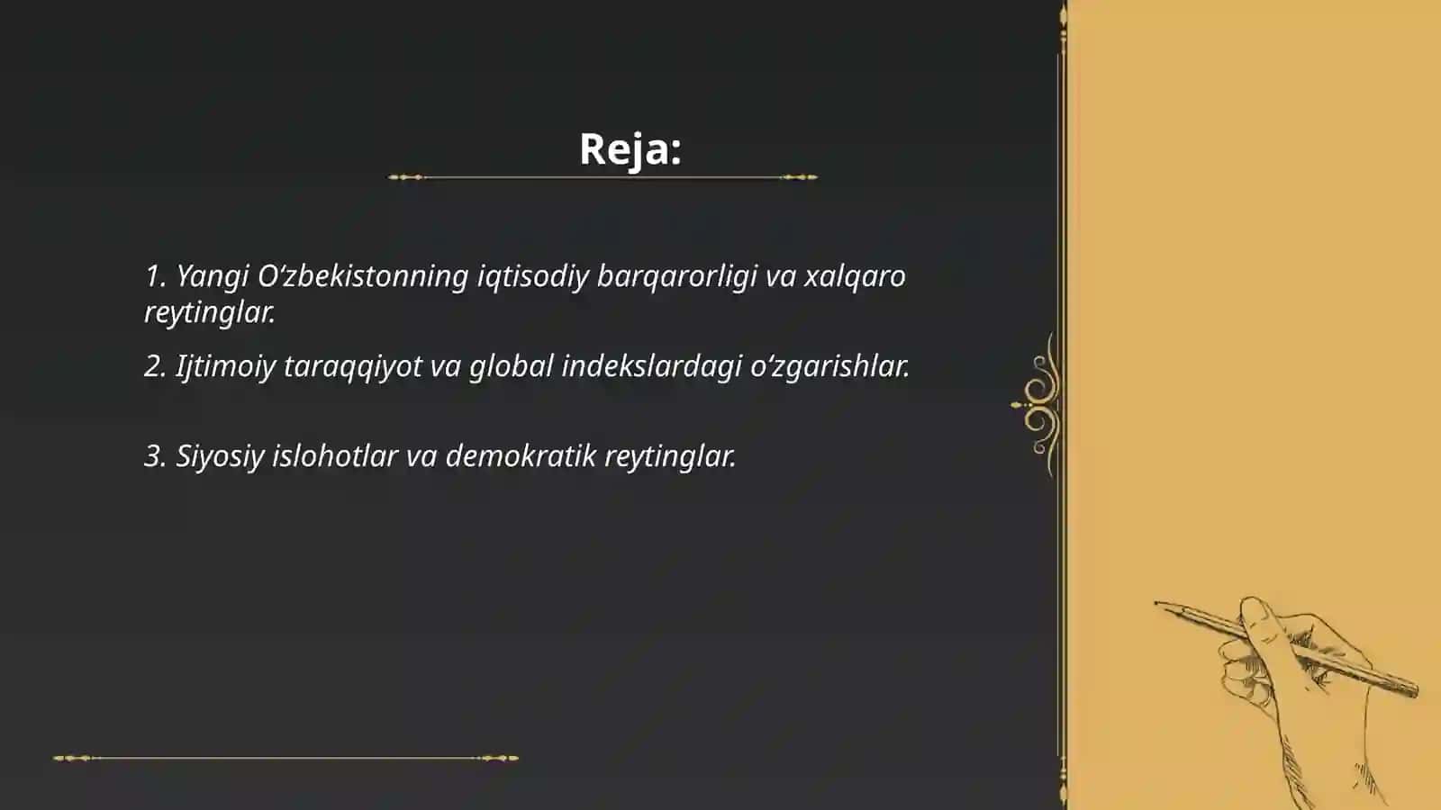 Yangi O‘zbekistonning iqtisodiy barqarorligi va xalqaro reytinglar 2