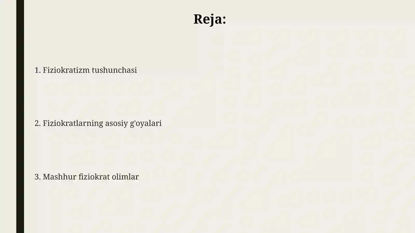 Fiziokratizmning umumiy tavsifi 2