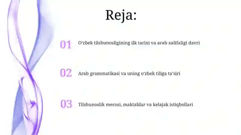 O'zbek Tilshunosligi tarixi va Xalifalik davri 2