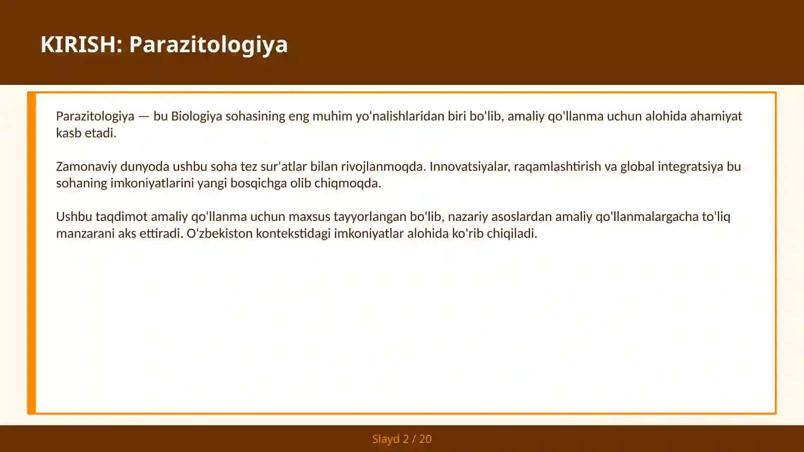 PARAZITOLOGIYA 2