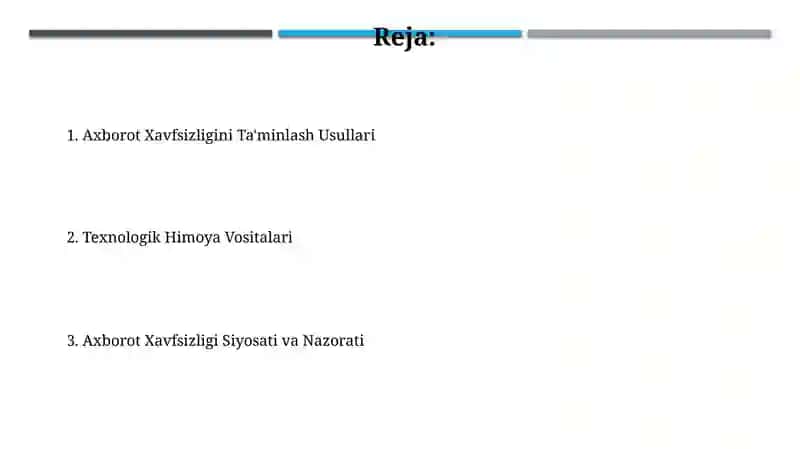 Axborot Xavfsizligini Ta'minlash Usullari 2