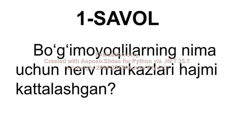 HAYVONLARNING TANA QOPLAMLARI VA HARAKAT ORGANLARI EVOLUTSIYASI 2