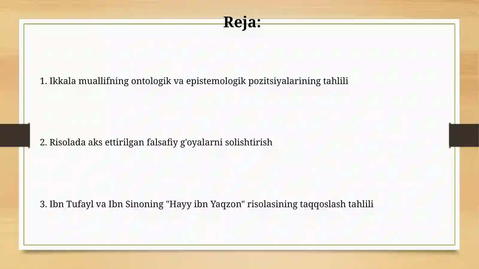 Ibn Tufayl va Ibn Sinoning Xay Ibn Yakzon o'g'li risolasini qiyosiy tahlil qilish 2