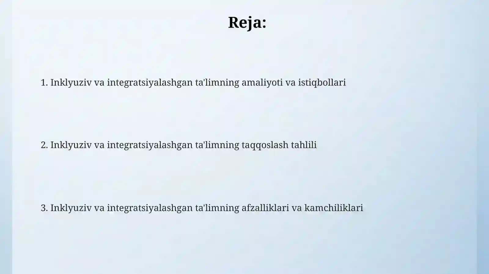 Inklyuziv va integratsiyalashgan ta'limning qiyosiy tahlili 2