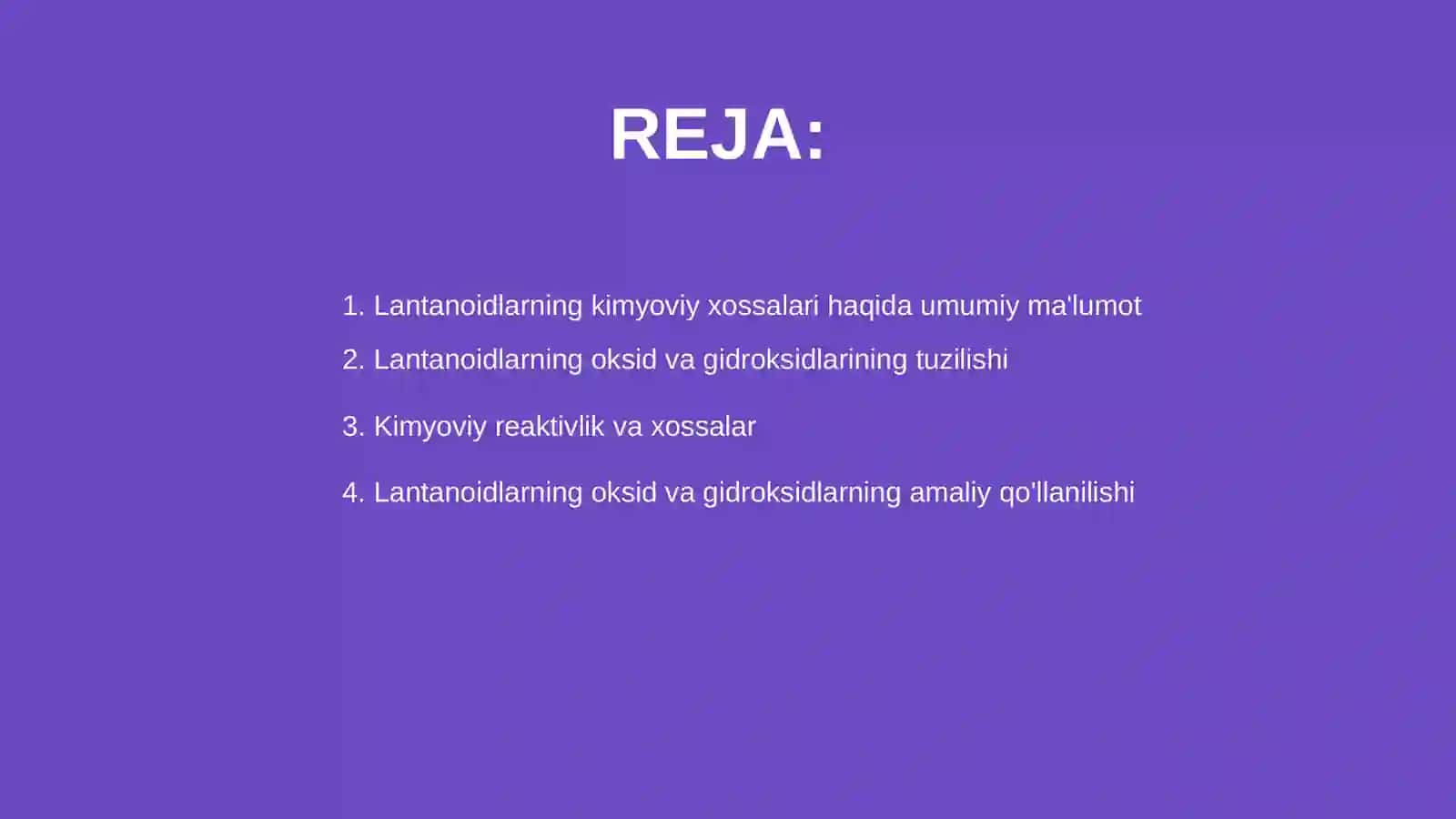 Lantanoidlar metallarning kimyoviy xossalari oksid va gidroksidlar 2