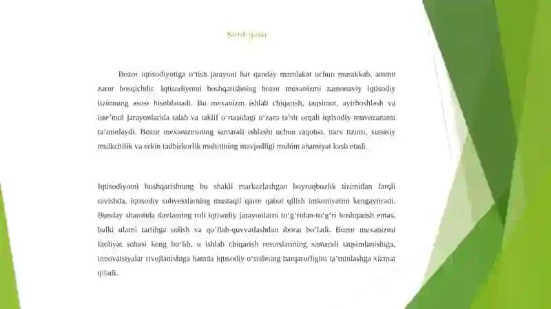Iqtisodiyotni boshqarishning bozor mexanizmi, uning faoliyat sohasi 2