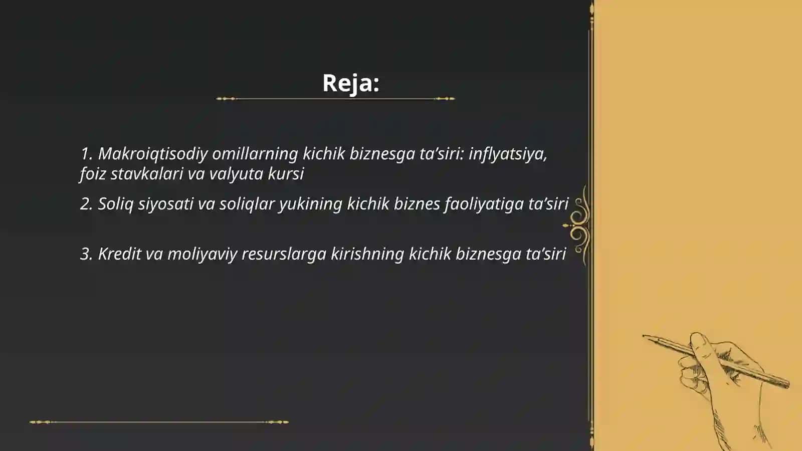 Kichik biznes faoliyatiga taʼsir etuvchi omillarni ekonometrik tahlil qilish 2