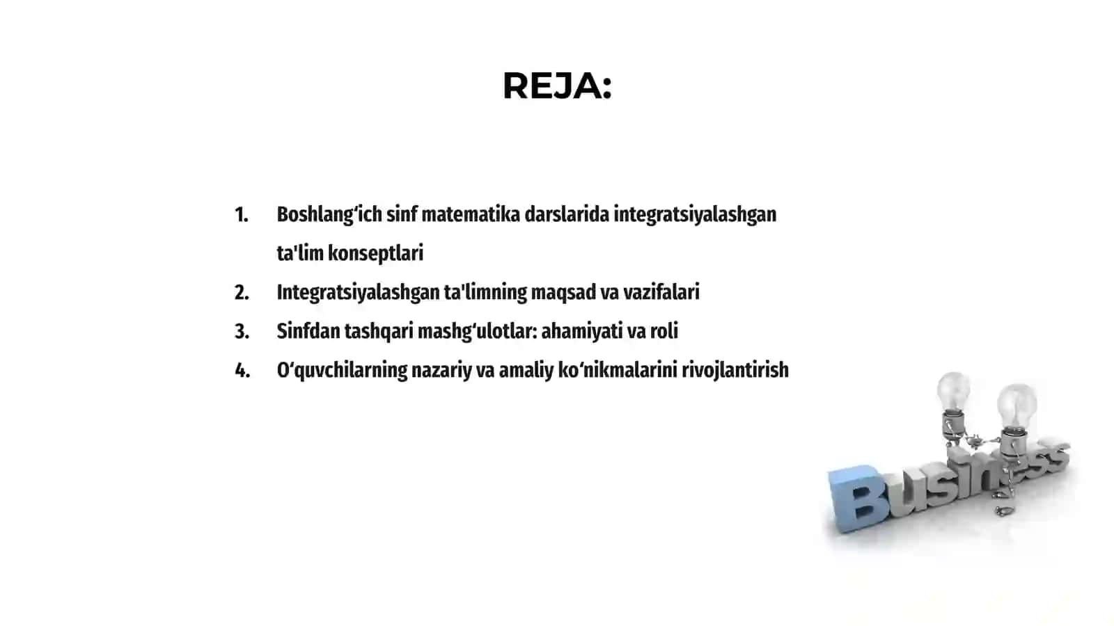 Boshlang‘ich sinf matematika darslarida integratsiyalashgan ta'lim 2