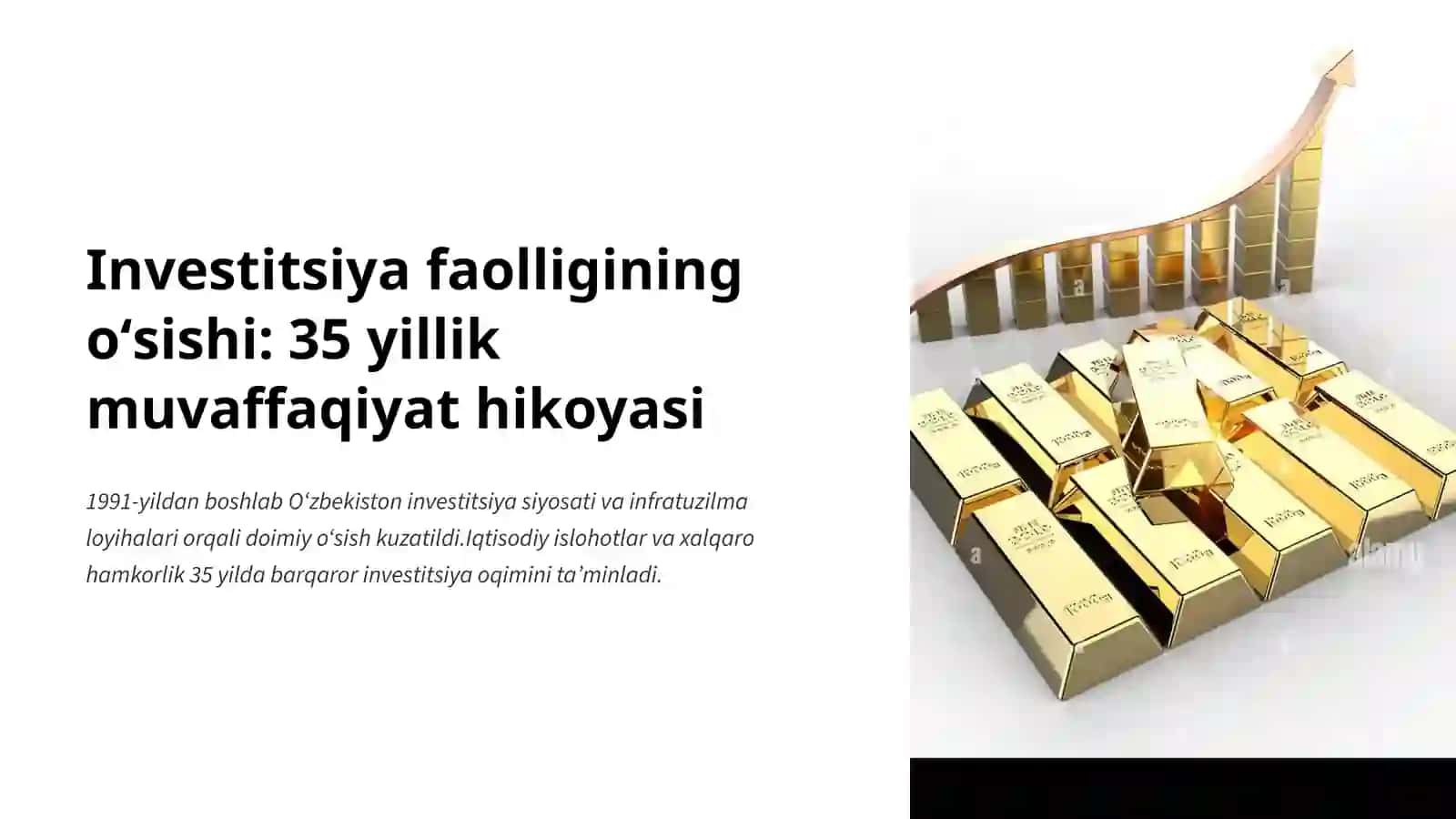 Investitsiya faolligining oʻsishi: 35 yillik muvaffaqiyat hikoyasi 2
