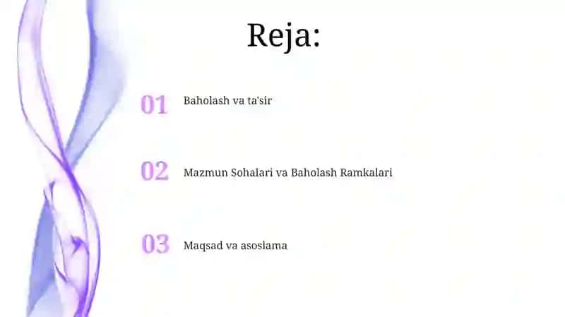 Xalqaro baholash dasturlarining maqsadi mazmun sohalari hamda topshiriqlari ularni baholash 2