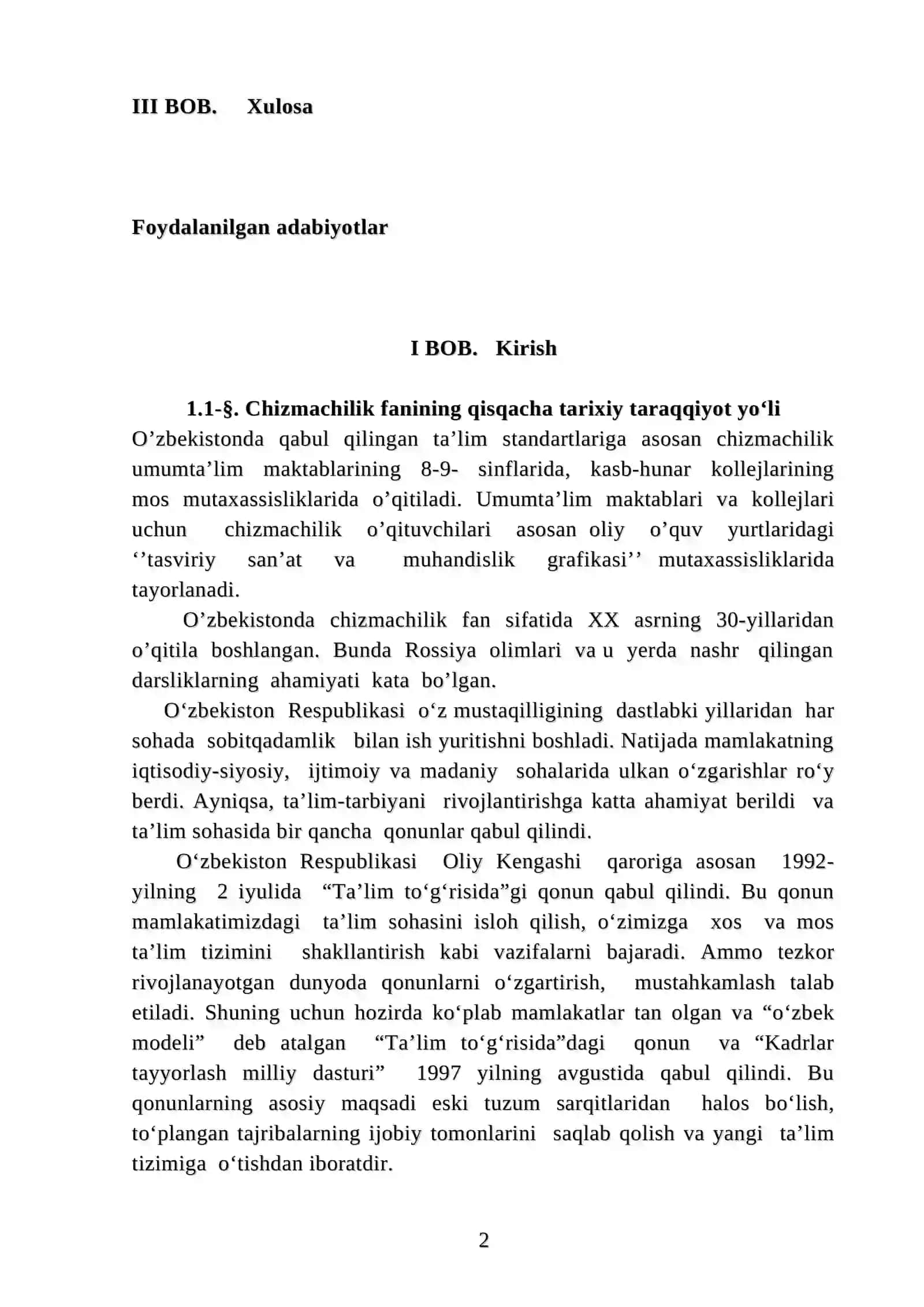 Detal eskizini tuzish qoidalari 2