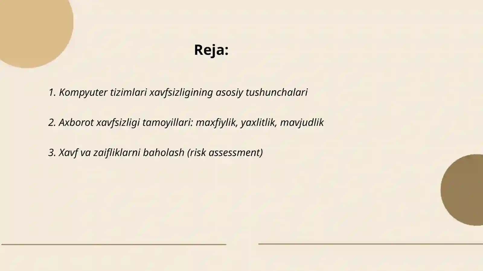 Kompyuter tizimlari xavfsizligi 2