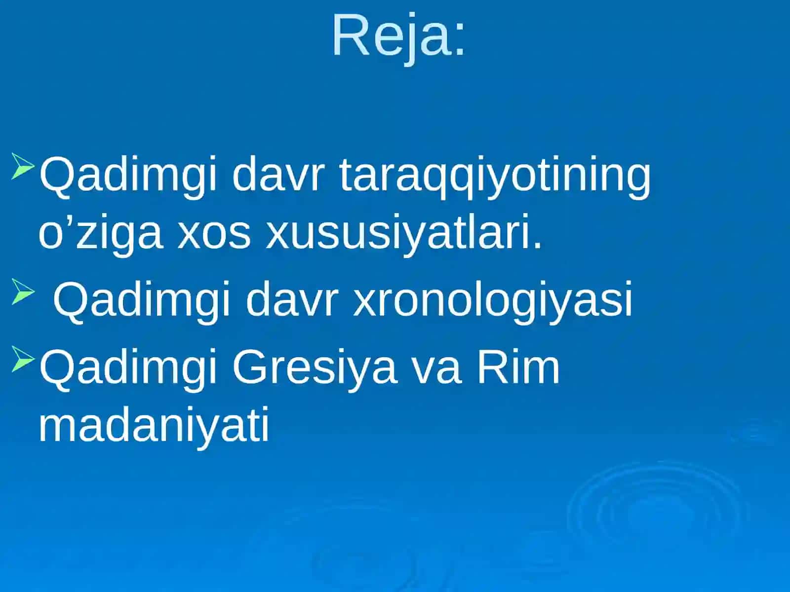 Qadimgi davr madaniyati 2