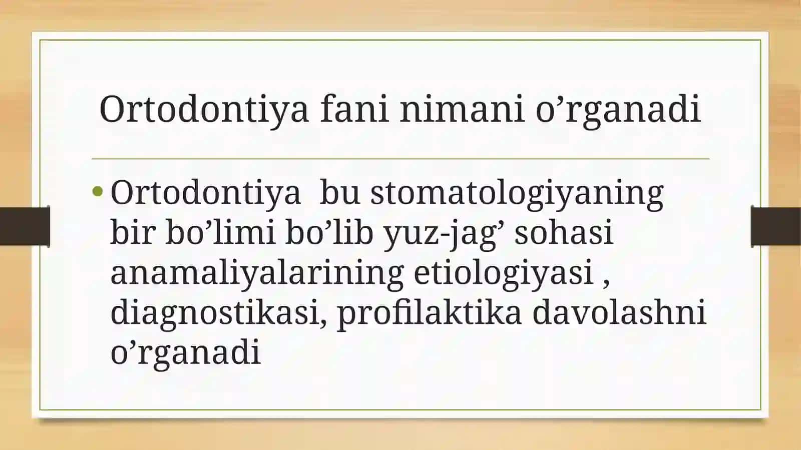 Ortodontiyada apparatlar bilan davolash usuli. Tishlarni siljitish usullari. ortodontik davolash ta'siri ostida tish-jag' tizimidagi morfologik o'zgarishlar 2