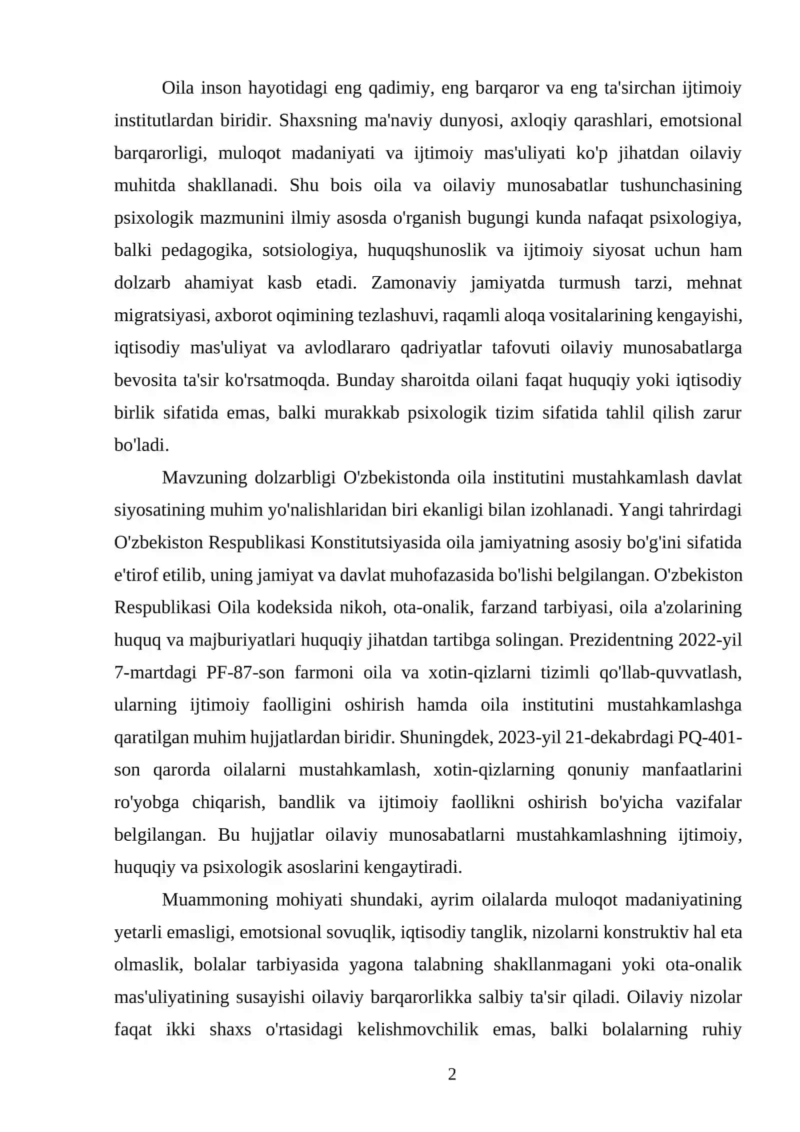 OILA VA OILAVIY MUNOSABATLAR TUSHUNCHASINING PSIXOLOGIK MAZMUNI 2