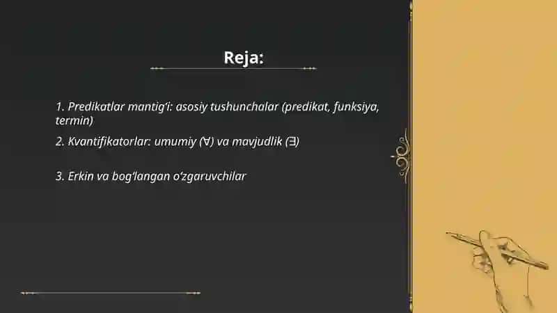 Predikatlar mantigʻi 2