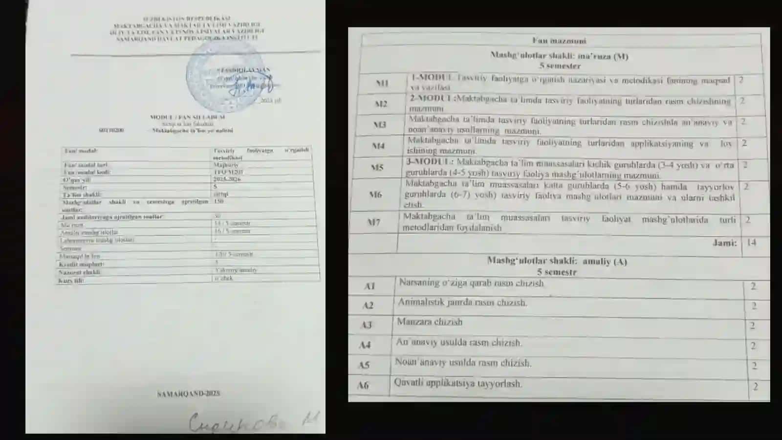 Tasviriy faolliyatga o’rgatish metodikasi 2